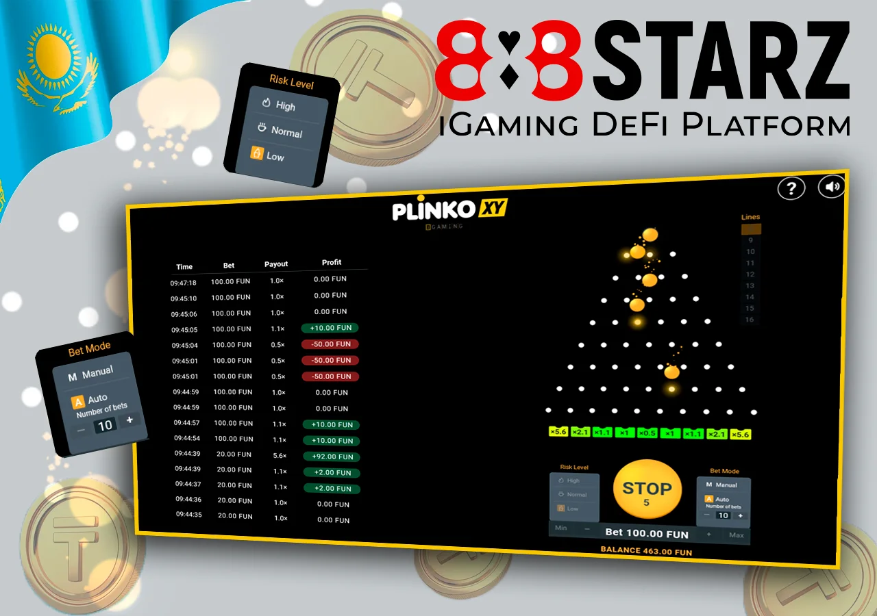 Plinko на 888starz: играйте с приветственным бонусом до 100%